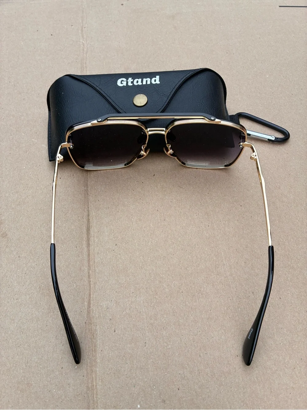 AND Men’s Gold Frame Sunglasses with Gradient Purple Lenses